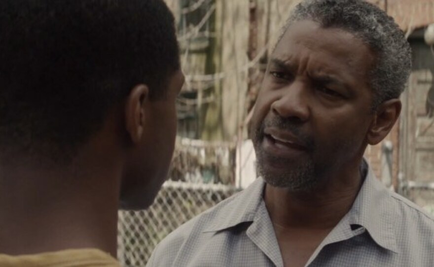 Cory (Jovan Adepo) confronts his father Troy (Denzel Washington) in the film adaptation of August Wilson's play "Fences."