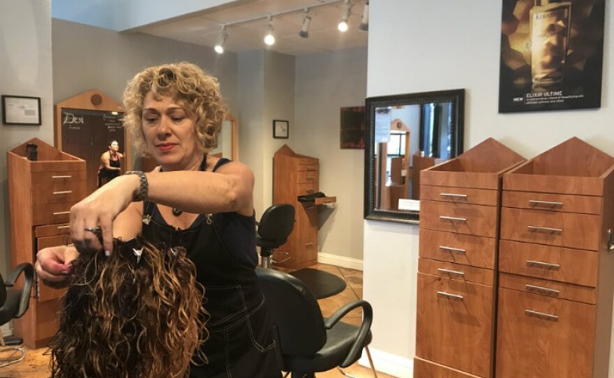 Brenna Meko curs hair at Salon Cuvee in Sacramento in this undated photo. 