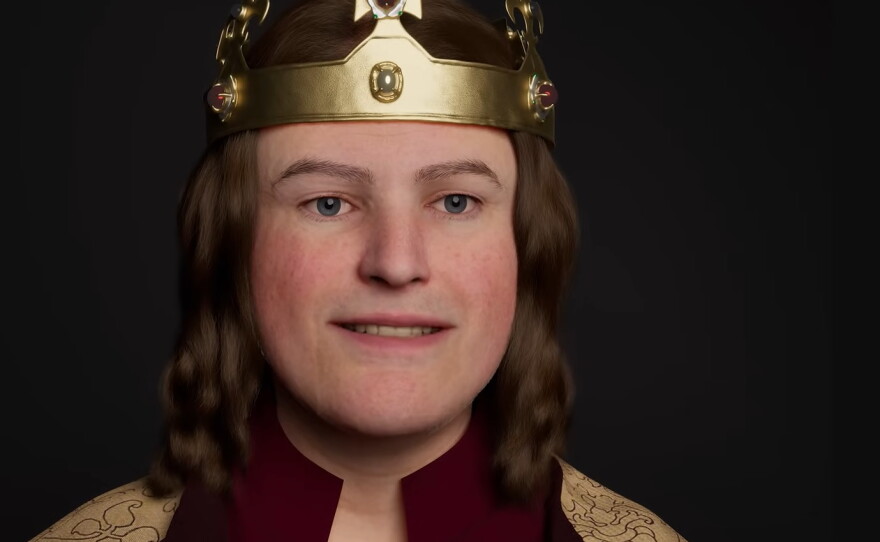 A digital re-creation of Richard III's face.