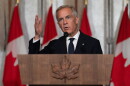 Canada Prime Minister Mark Carney speaks during a media availability in Jeddah, Saudi Arabia, Thursday, July 9, 2026.
