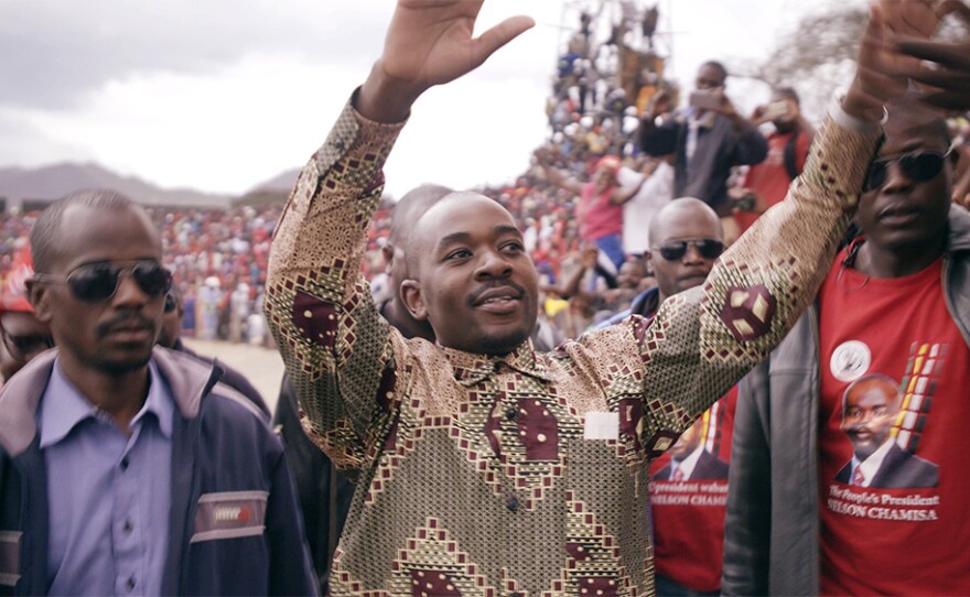 Nelson Chamisa at rally (undated photo)