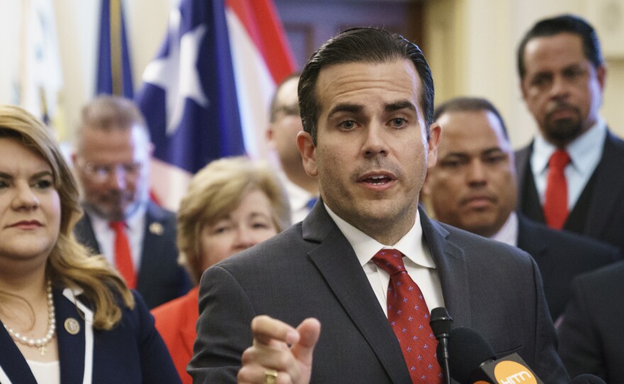 Puerto Rico Gov. Ricardo Rosselló announced late  Wednesday that he is resigning from office amid a scandal over hundreds of pages of text messages he exchanged with his inner circle that included sexist, homophobic and other insulting material.