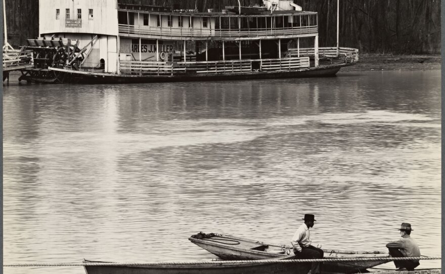 "Ferry and river men. Vicksburg, Mississippi," a 1936 photo by Walker Evans, is one of many images in the NYPL's collection from the Farm Security Administration's Depression-era photography projects.