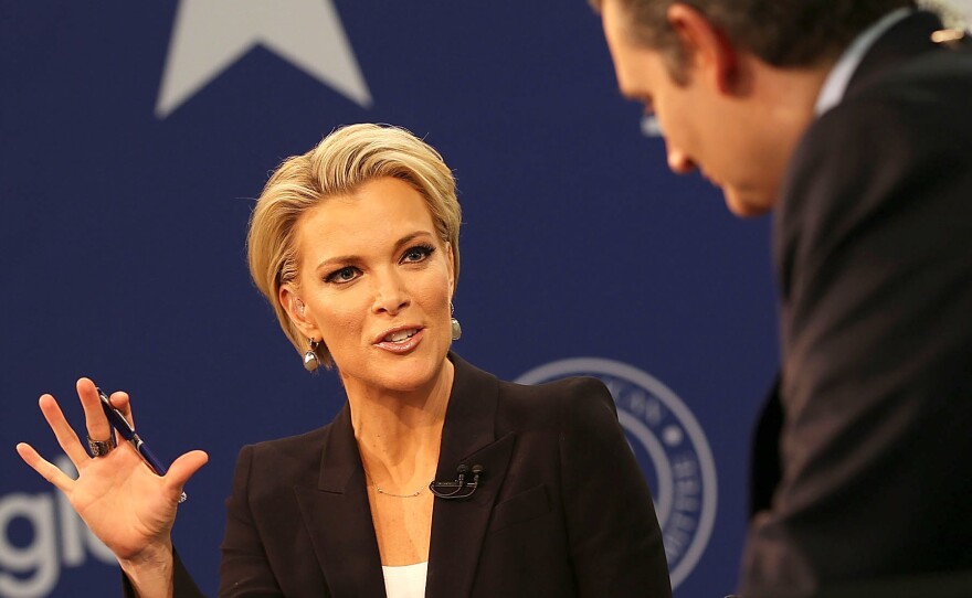 Fox News anchor Megyn Kelly speaks with Republican presidential candidate Sen. Ted Cruz on Jan. 28.