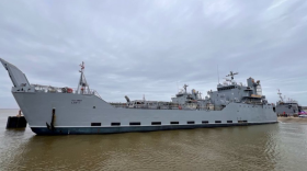 The U.S. Army Vessel General Frank S. Besson has departed Joint Base Langley-Eustis on its way to the eastern Mediterranean to help build a temporary aid port in Gaza, the U.S. military said.