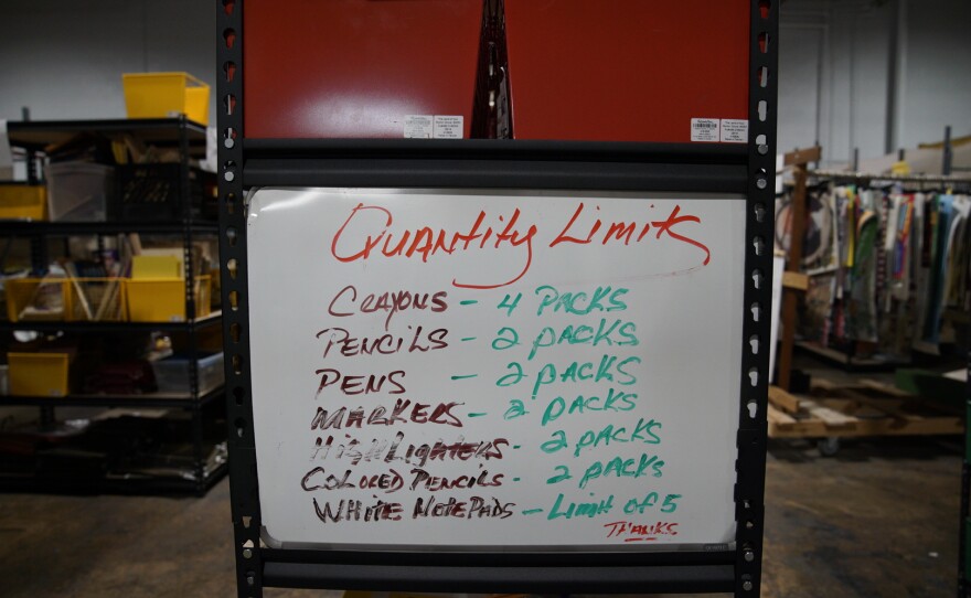 For consumable goods, items that children use up quickly, the Supply Swap caps the amount teachers can receive.