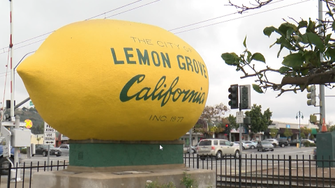 The Lemon Grove sign is pictured, Jan. 21, 2020. 