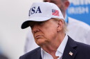 U.S. President Donald Trump attends the Irish Open golf tournament at Trump International Golf Links in Doonbeg, Ireland, Sunday, Sept. 13, 2026.