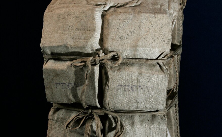 FILE - A Titanic life-preserver, belong to a survivor is shown, London, Wednesday, May 16, 2007.