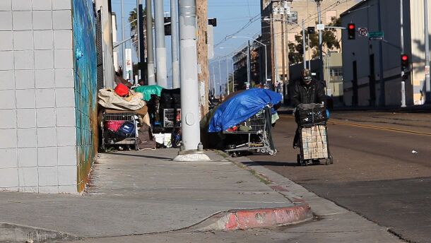 Homeless camps in downtown San Diego, March 14, 2014