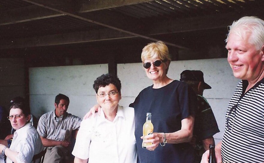 The author (second from right) with boarders from Geel during a fishing outing in 2007.