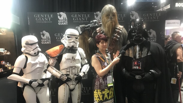 KPBS arts reporter Beth Accomando experiencing some Imperial entanglements at Comic-Con. July 22, 2010