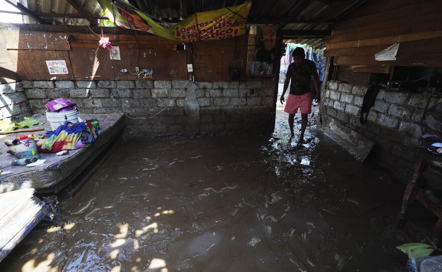 <strong>Oct. 26:</strong> Miguel Cantu shows the destruction of his home and belongings, in the wake of Hurricane Otis in Acapulco, Mexico.