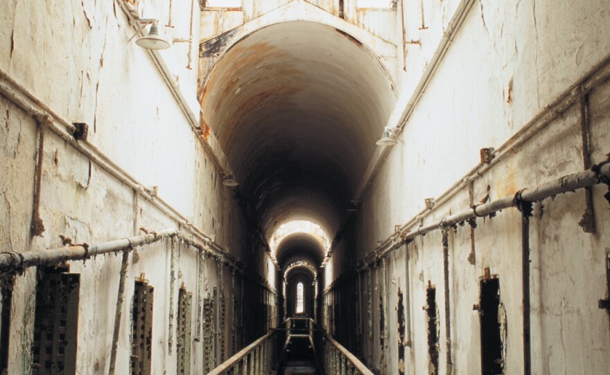 Pep roamed the halls like that of cell block 5 in Eastern State Penitentiary, pictured in 1998 after closing in 1971.