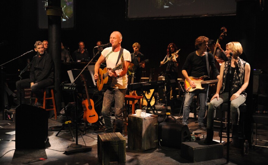 Sting performs "The Last Ship" to benefit The Public Theater on September 25, 2013 in New York City.