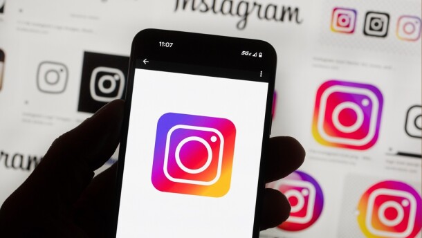The Instagram logo is seen on a cell phone in Boston, Oct. 14, 2022.