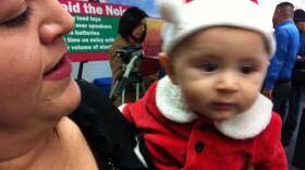 Santa Claus -- AKA Evan Moe -- attended a press conference about the danger of noisy toys, Monday, December 20, 2010. But he wasn't listening. 