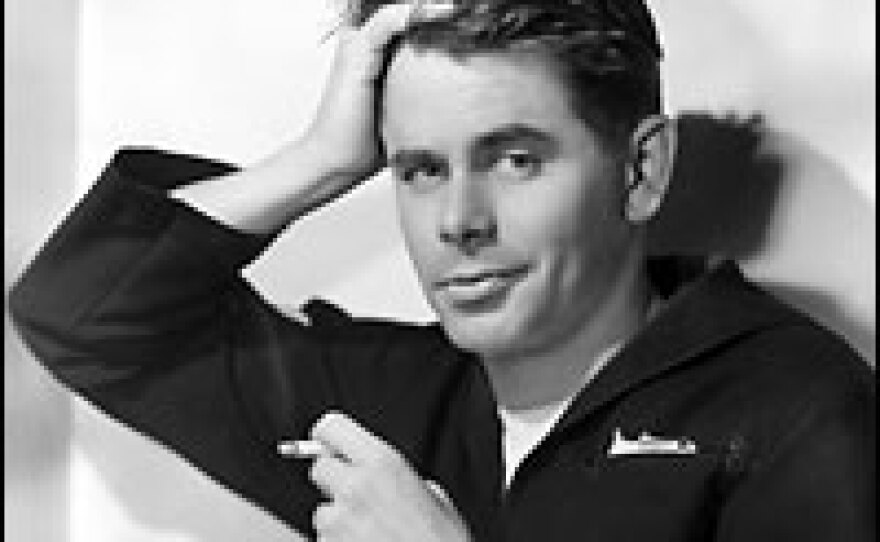 Glenn Ford wears a sailor's uniform in a 1943 promotional photo for director William A. Seiter's film, <em>Destroyer</em>.