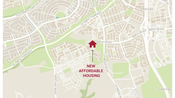 A nearly 100-unit affordable housing project is planned for the southwest corner of Santa Victoria and Santa Diana roads in Otay Ranch.