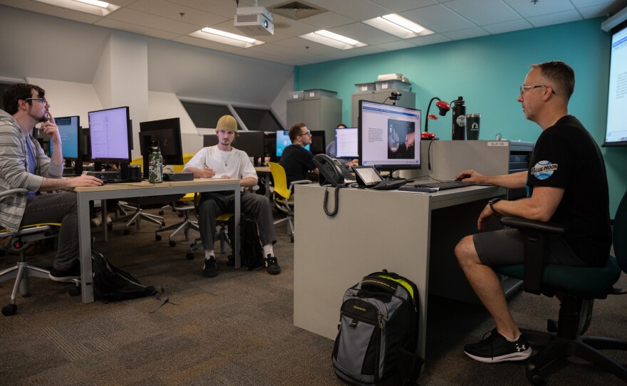 Jeff Bruchhauser works at Intel during the day, and teaches a 10-day course in the evenings at Chandler Gilbert Community College to train more semiconductor technicians.