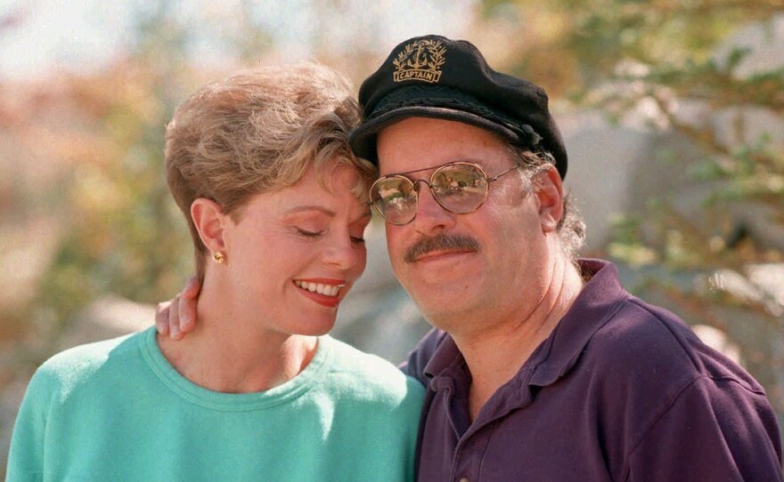 Toni Tennille, left, and "Captain" Daryl Dragon, of the singing duo The Captain & Tennille, pose during an interview at their home in Nevada in 1995.