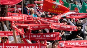 Supporters of former South Korean President Yoon Suk Yeol stage a rally outside of the Seoul High Court in Seoul, South Korea, Wednesday, April 29, 2026.