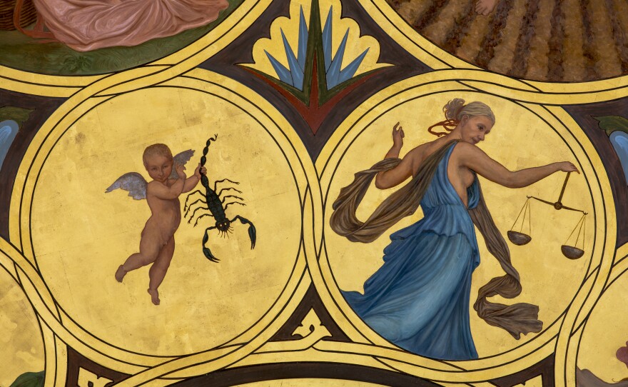 These are some of the images that adorn the clock.