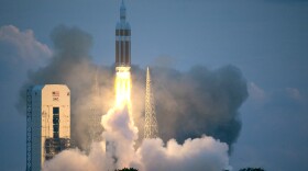 The NASA Orion space capsule atop a Delta IV rocket, in its first unmanned orbital test flight, lifts off from the Space Launch Complex 37B pad at the Cape Canaveral Air Force Station, Friday, Dec. 5, 2014, in Cape Canaveral, Fla. 