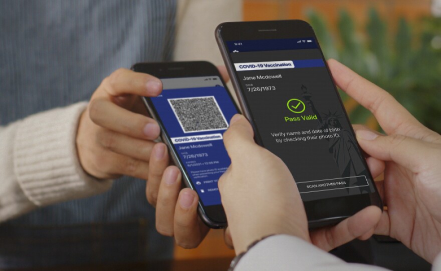 New York State's Excelsior Pass is an app that people can use to show proof of vaccination or a negative COVID-19 test.