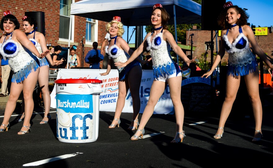 The Flufferrettes perform at the 12th annual What the Fluff? festival, celebrating 100 years of Marshmallow Fluff.