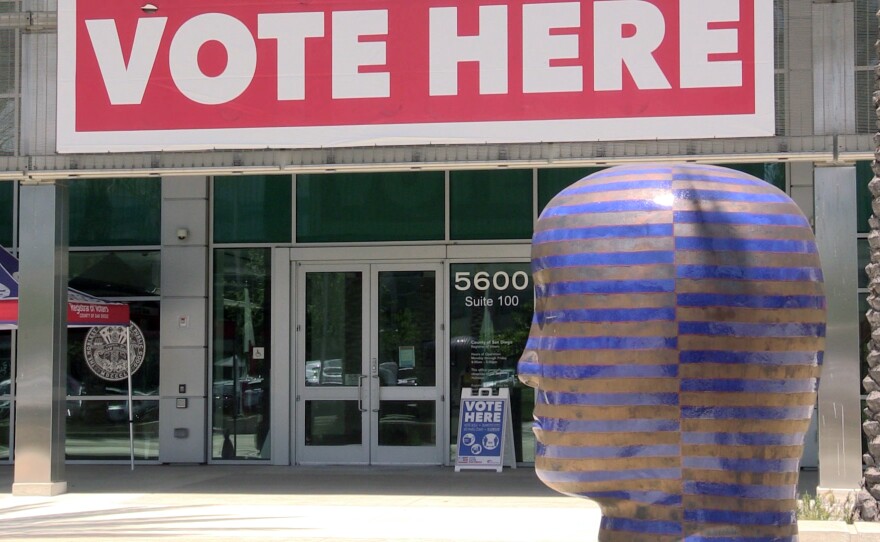 A photo of the Registrar of Voters office in Kearny Mesa, May 9, 2022