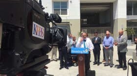 City officials unveil their multi-point plant to make more affordable housing available in the city, June 21, 2017. 
 
 
