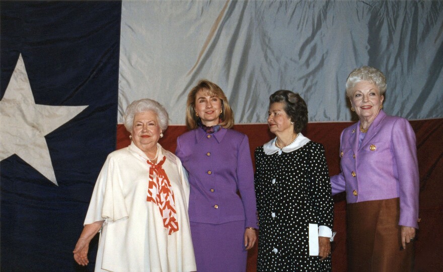 First Lady Hillary Clinton, Lady Bird and Gov. Ann Richards at UT's Annual Liz Carpenter Distinguished Lecture, April 6, 1993.