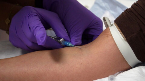 In this image taken from video, an IV infusion is administered at Pure Alchemy Wellness in Chula Vista, Calif., in November 2025.