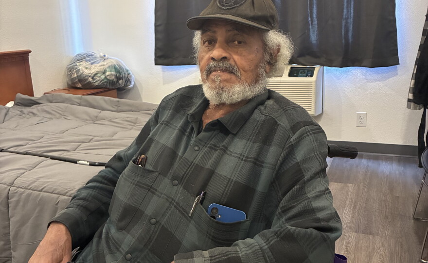 U.S. Navy veteran Curtis Ervin, 87, was homeless for decades before being moved into housing this year.
