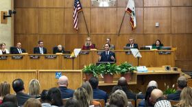 San Diego Mayor Todd Gloria deliver's the State of the City Address in Council Chambers on Jan. 15, 2026.