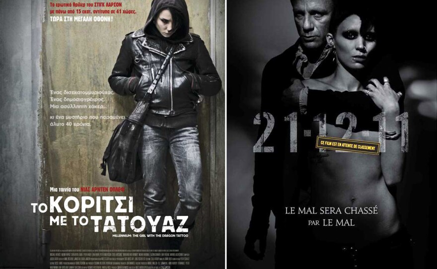 Some foreign poster art for the Swedish adaptation and American remake of "The Girl With the Dragon Tattoo."