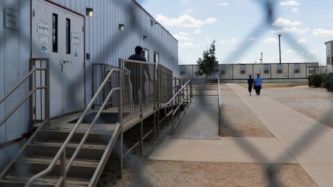 The ICE South Texas Family Residential Center in Dilley, Texas, is seen, Aug. 23, 2019.