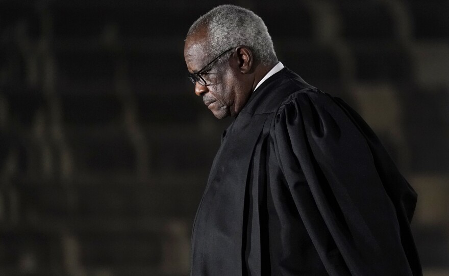 Supreme Court Justice Clarence Thomas issued a concurrence in a case over former President Donald Trump's Twitter account in which Thomas suggested that social media companies should be regulated like a common carrier, like a telephone company.