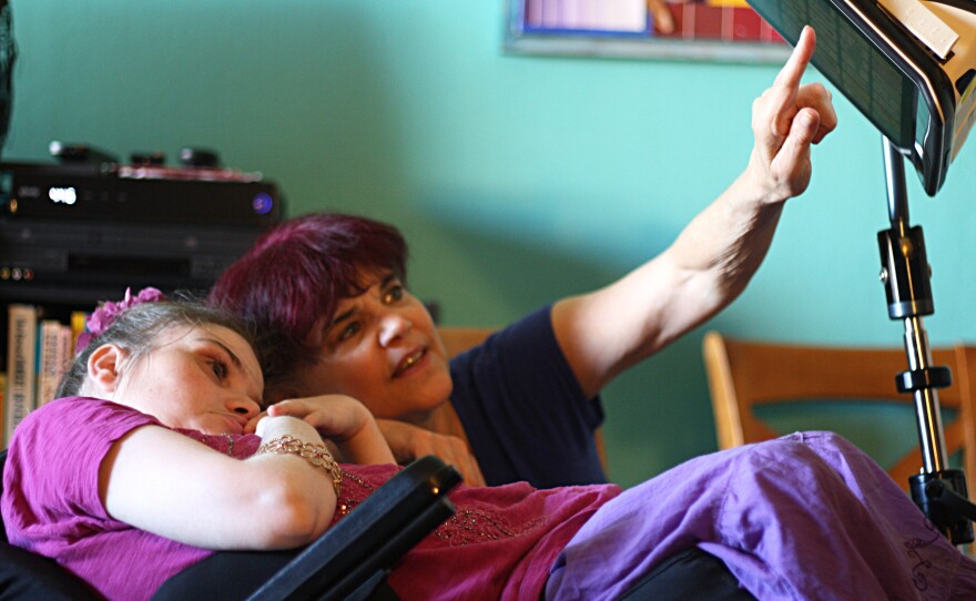 Valerie deChadenedes, 30, who has Rett syndrome, is now cared for by her mother, Audrey.