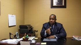 Minister Hugh Muhammad, pictured in his mosque on Logan Avenue, has worked for a decade to patch the relationship between San Diego police and southeastern San Diego. He says the department's gang unit has consistently undermined his efforts by being too aggressive with the community's youth.