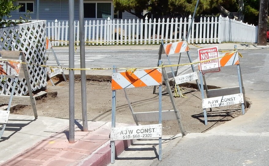 In late June, Andrew Alden documented the demise of the geologically significant curb. "It is no more," he wrote. "Come back in 20 years."