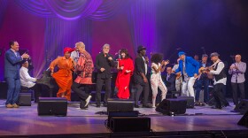 The cast of the 2017 International Jazz Day All-Star Global Concert performs their finale, a rendition of John Lennon’s iconic “Imagine,” at the Gran Teatro de La Habana in Havana, Cuba.