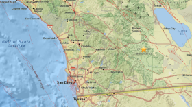 The epicenter of an earthquake in Ocotillo Wells, California is shown in this image. 