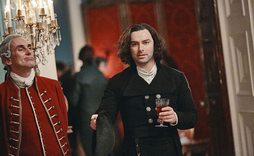 Aidan Turner as Ross Poldark.