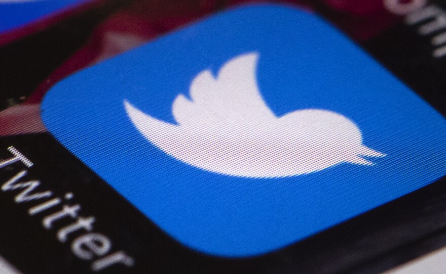 This April 26, 2017, file photo shows the Twitter app on a mobile phone in Philadelphia.