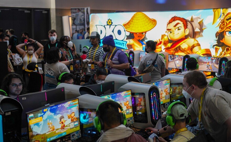 TwitchCon attendees had the chance to play the unreleased game "Divine Knockout" or DKO at the San Diego Convention Center on Oct. 8, 2022.