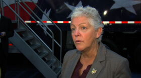EPA Administrator Gina McCarthy in San Diego to talk to a trucking trade group, October 7, 2014