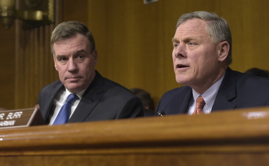 Senate Intelligence Committee Chairman Richard Burr, right, and Vice Chairman Mark Warner, left, have vowed to go where the intelligence leads them in their probe of Russia's meddling in the 2016 election.