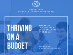 Graphic for Money Sense: Thriving On A Budget webinar